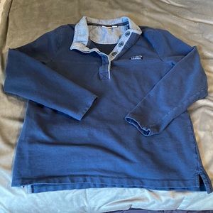 LL Bean Navy Rugby XL